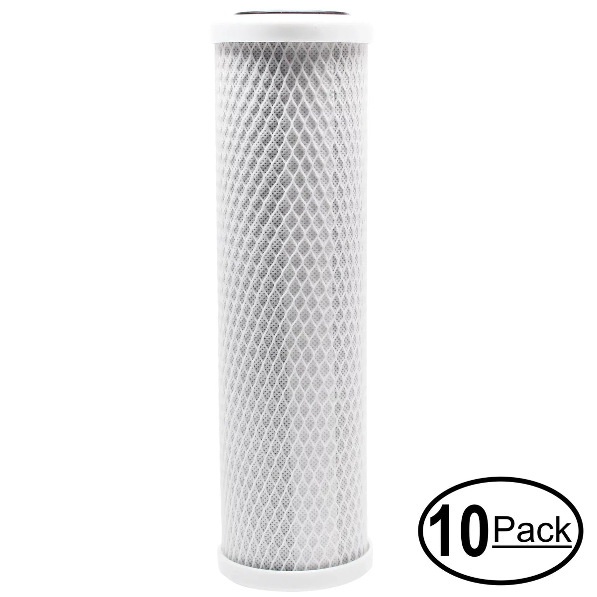 10-Pack Replacement for iSpring RCC7AK Activated Carbon Block Filter - Universal 10 inch Filter for iSpring 123Filter 6-stage 75GPD Reverse Osmosis ALKALINE PH System - Denali Pure Brand