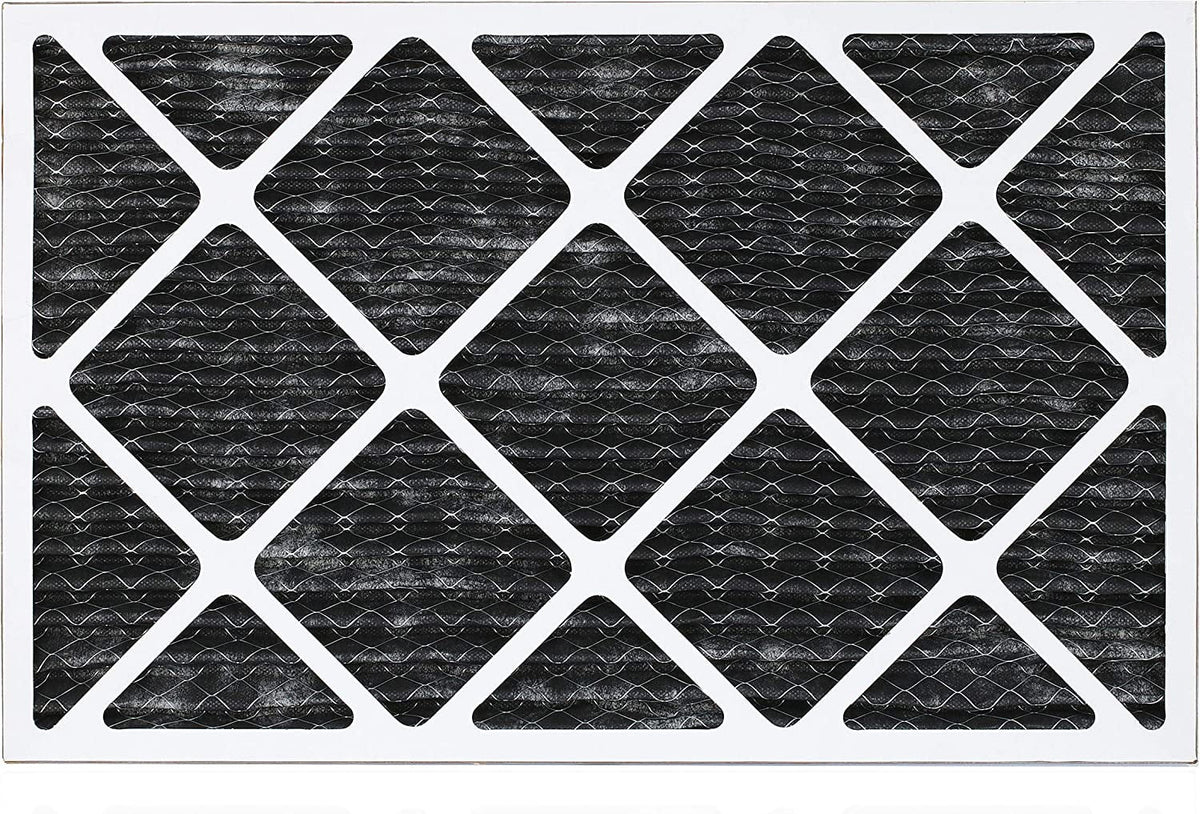 Filterbuy 17x25x1 MERV 8 Odor Eliminator Pleated HVAC AC Furnace Air Filters with Activated Carbon (6-Pack)